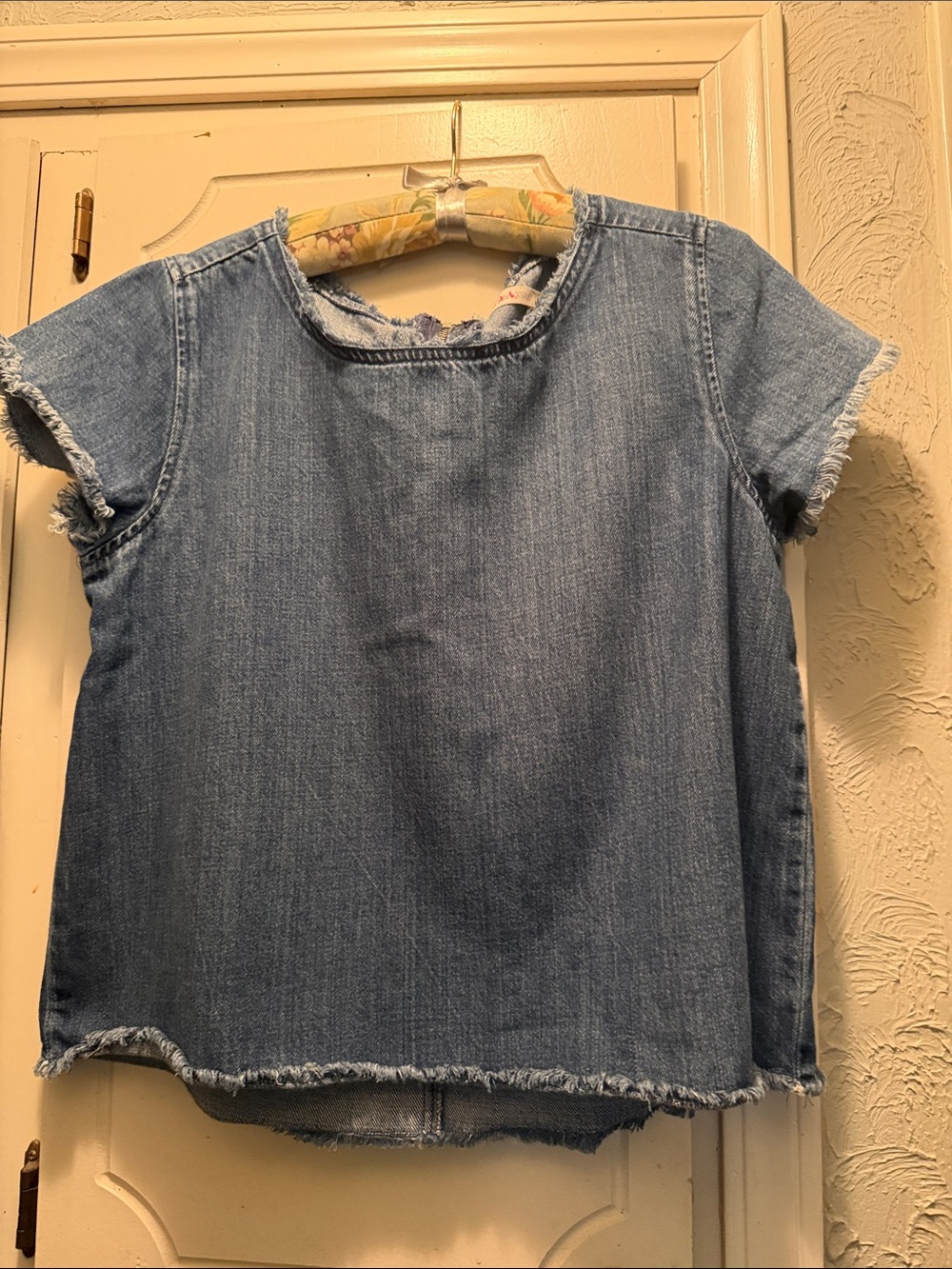 Chelsea & Violet Light Blue Denim Short Sleeve Top